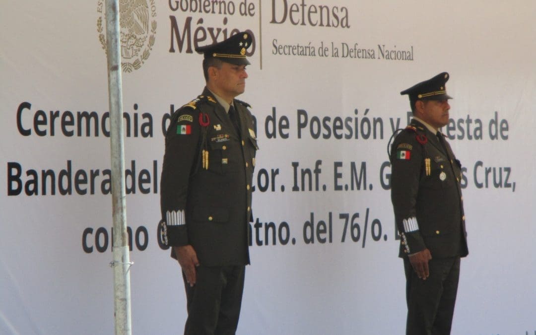 Toma protesta comandante del 76 batallón de Infantería en Parral