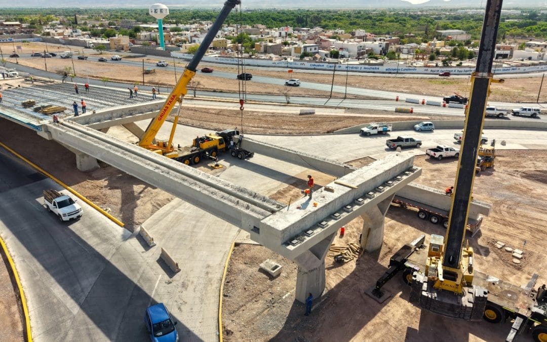 Avanza Paso Superior en carretera Aldama con instalación de últimas trabes