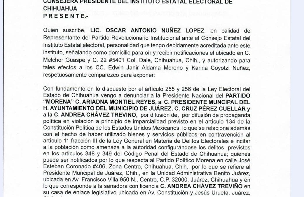 Acusan a alcalde de Juárez de usar recursos públicos con fines políticos en evento de Morena