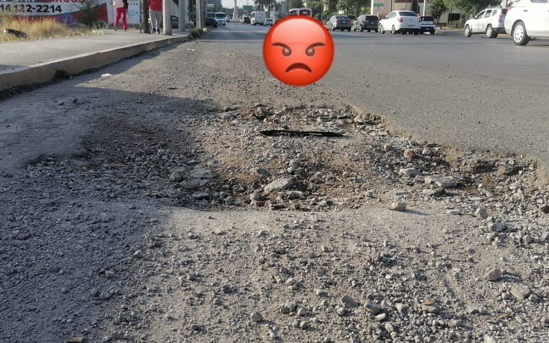 Trabajos inconclusos de la JMAS provocan baches en Tecnológico y Niños Héroes