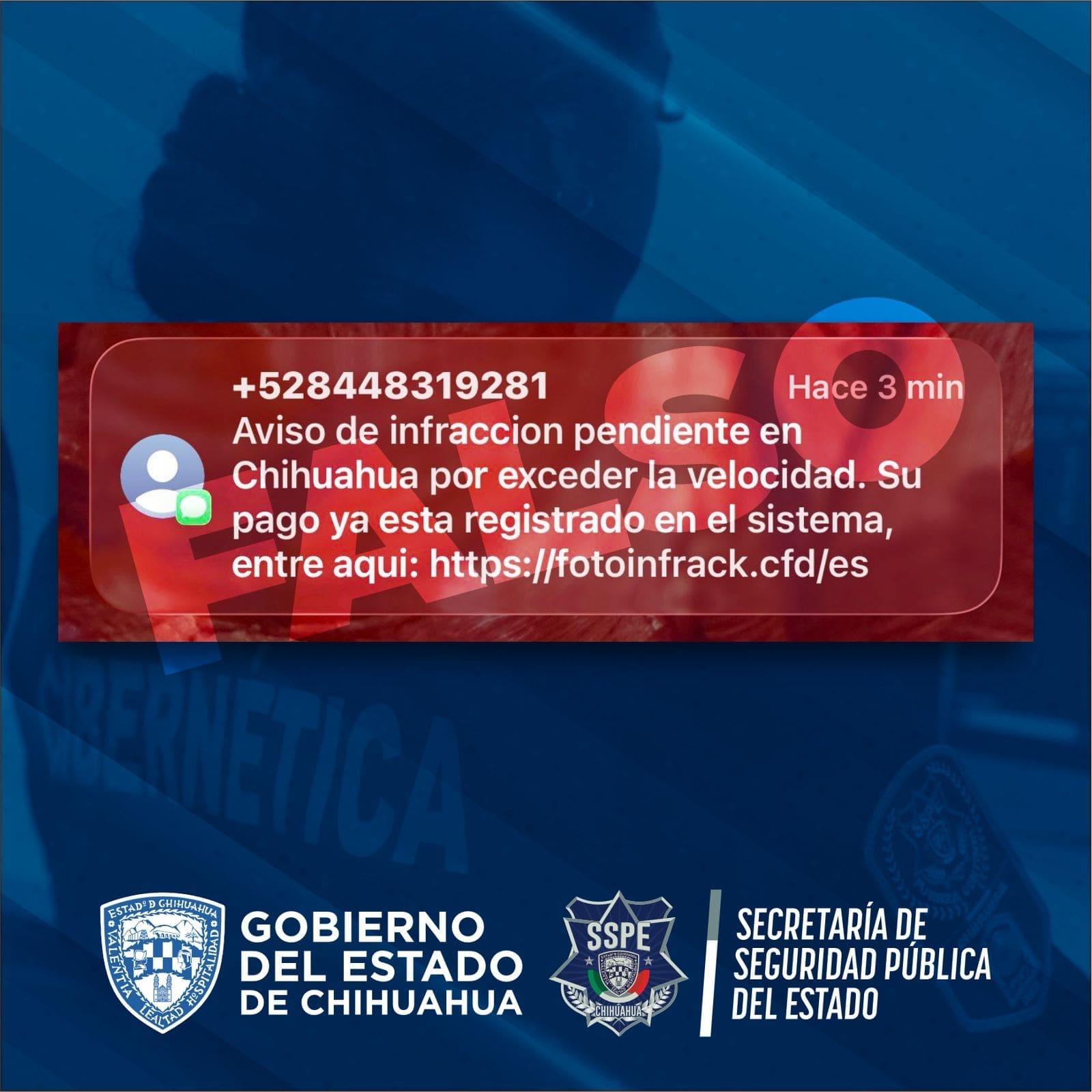 Alertan por mensajes falsos sobre multas y fotoinfracciones en Chihuahua