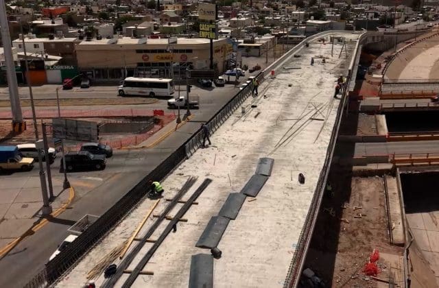 Paso superior de los Nogales e Industrias entra en su etapa final de construcción