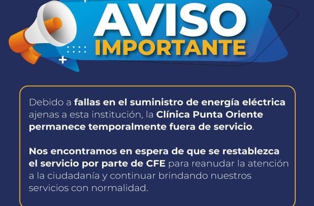 Clínica IMPAS Punta Oriente suspende temporalmente servicios por falla eléctrica