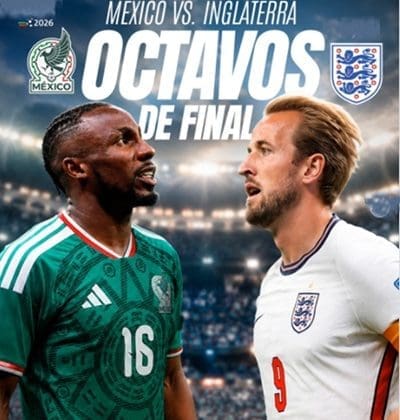 México se medirá ante Inglaterra en octavos de final