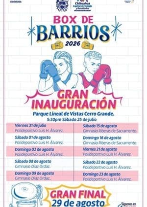 Torneo Box de Barrios será inaugurado en el parque lineal de Vistas Cerro Grande