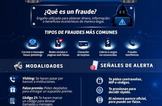 La Policía Municipal exhorta a prevenir fraudes y extorsiones telefónicas.