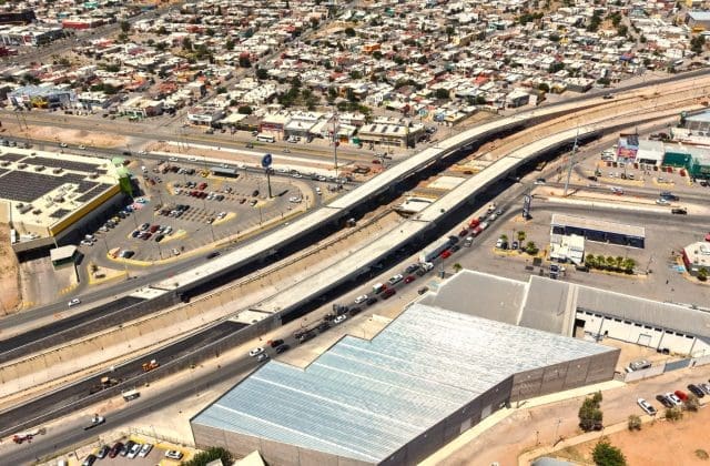Registra 82% de avance la construcción del paso superior en Los Nogales e Industrias