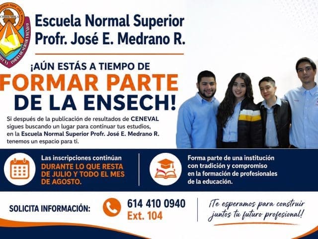 Amplía Normal Superior su periodo de inscripción hasta finales de agosto