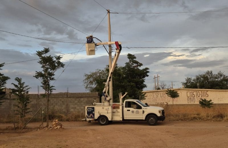 Modernizan alumbrado público LED en 40 ejidos del municipio de Chihuahua