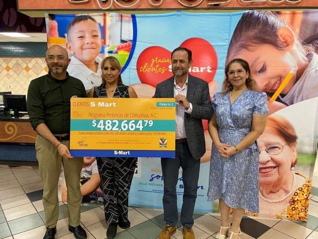 Entrega Smart más de 482 mil pesos a Probecas Chihuahua mediante programa de redondeo 
