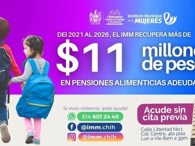 Recupera IMM más de 11 millones de pesos en pensiones alimenticias desde 2021