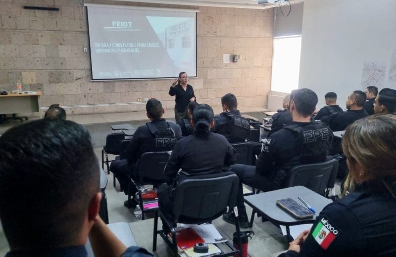 Alrededor de mil 400 elementos de la DSPM reciben capacitación en prevención de la tortura