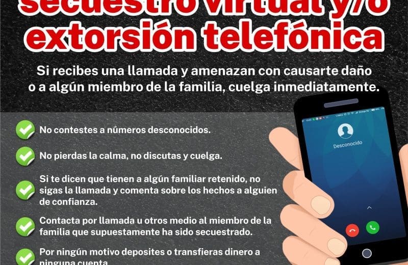 Rescatan a dos familias víctimas de secuestro virtual