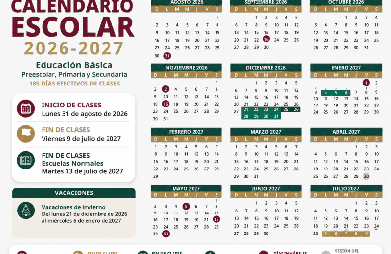 Regreso a clases en Chihuahua ya tiene fecha: SEP publica calendario escolar 2026-2027